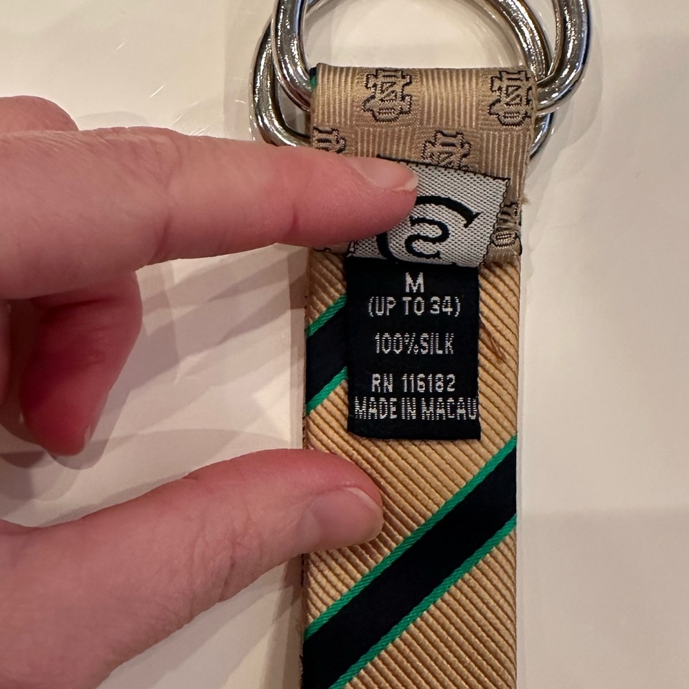 100% silk Notre Dame Belt 40in long - Picture 2 of 5